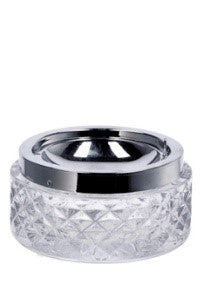 regalo italiano regalo italiano posacenere a molla in vetro e metallo d 12 cm h 6 cm ean 8057586151338