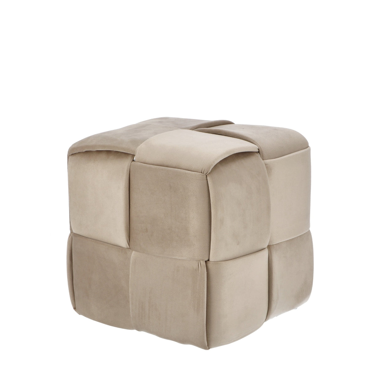 regalo italiano regalo italiano pouf in velluto tortora 37 x 37 cm h 37 cm pouf contenitore design moderno arredo casa ean 8057586207752