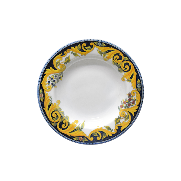 saturnia saturnia collezione tuscany piatto fondo d 23 cm h 35 cm porcellana ischia decorata ean 8003342032472