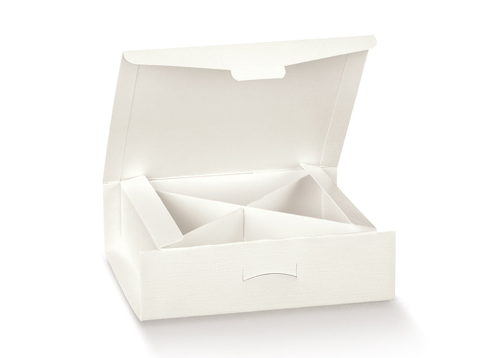 scotton scotton scatola gift portaconfetti 100 x 100 x 40 mm con divisorio fibra bianco 10 pz ean 8007402706730