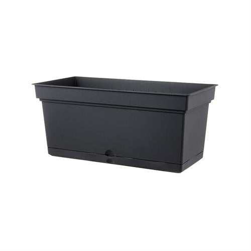 Fioriera lunga in resina UV per bordi piscina e terrazze. TeraPlast Aqua 98 Cenere Antracite, 98×47×H43 cm, –30°/+60°C, 100% riciclabile ean-8051560027596