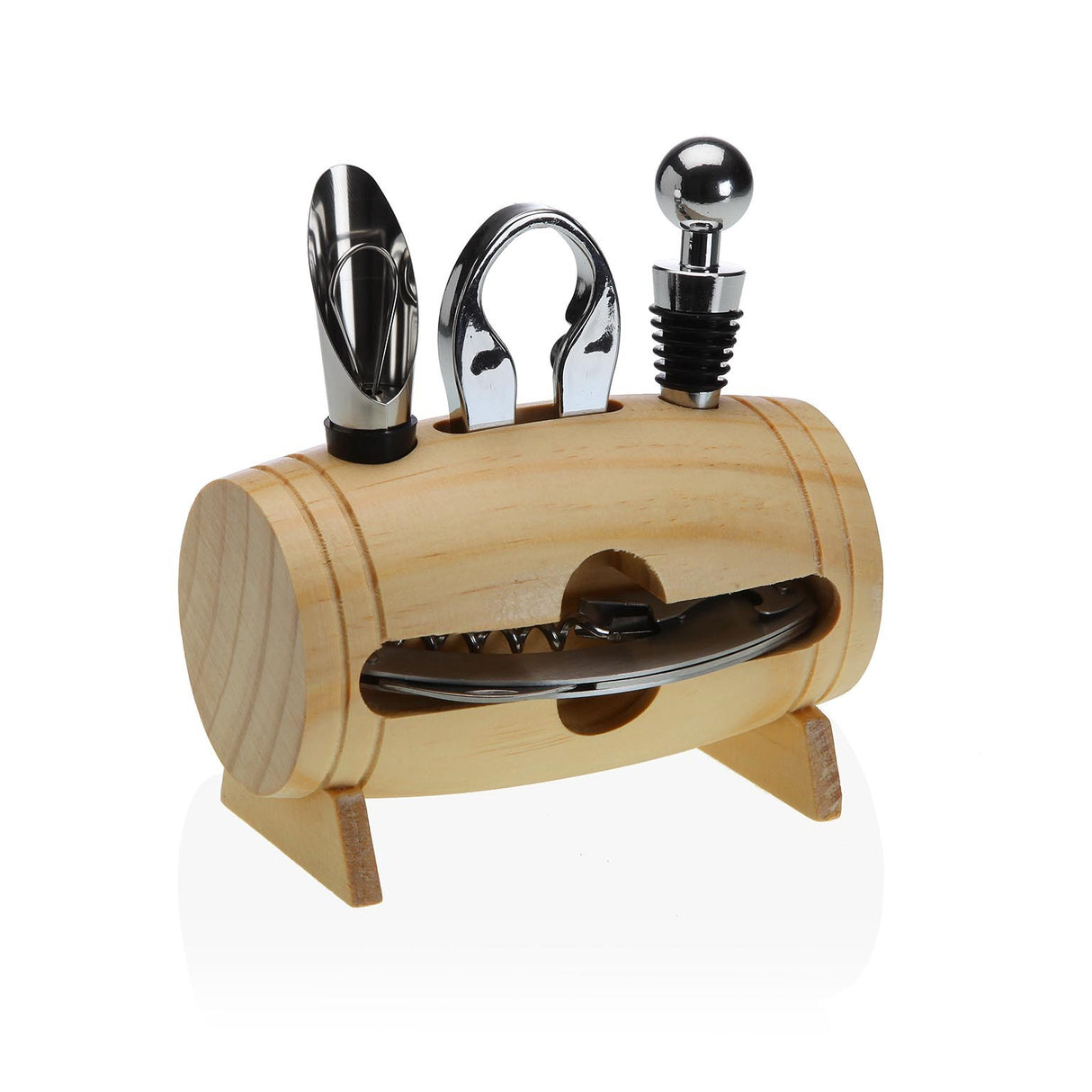 versa versa set vino a forma di barile h 15 cm 7 x 135 cm acciaio ean 8420327534873