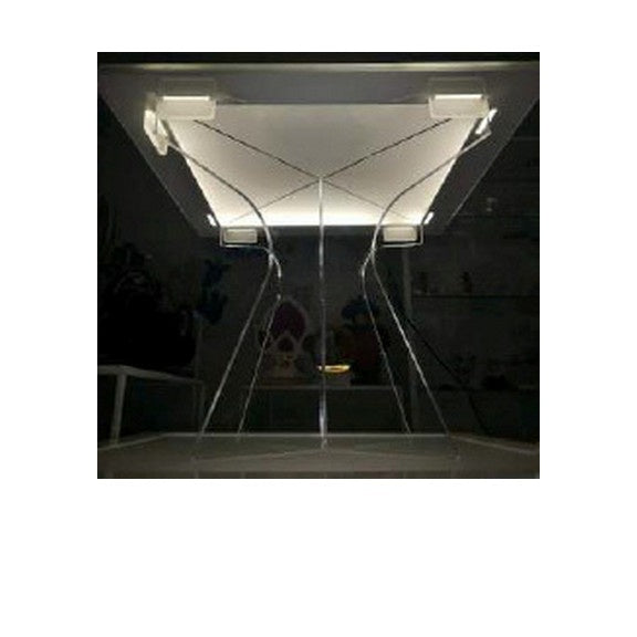 bigiemme bigiemme alzata trasparente in plexiglass per top led 39x39 cm h 30 cm