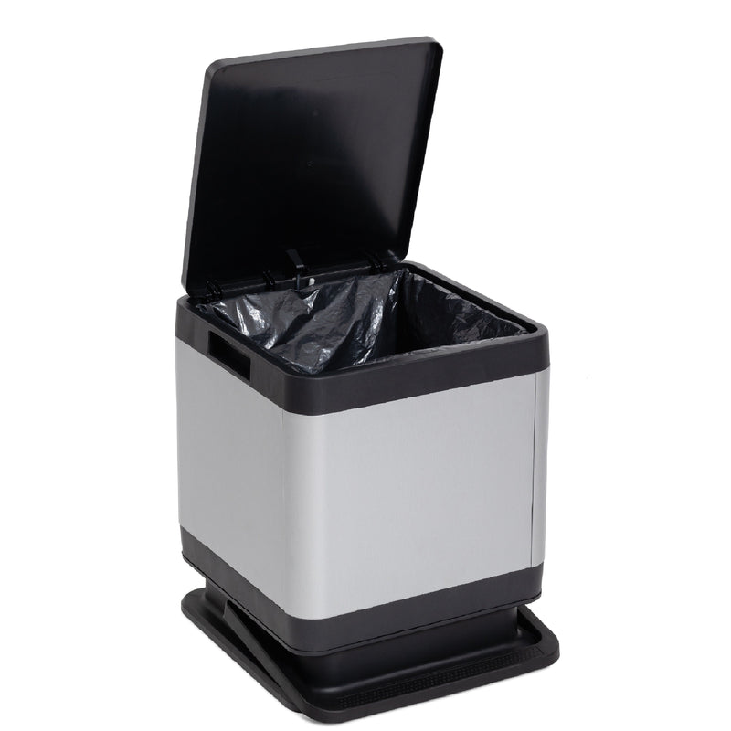 dea home dea home pattumiera tokyo 40l effetto alluminio 38 x 425 cm h 44 cm bidone rifiuti pratico ed elegante ean 8009371046008