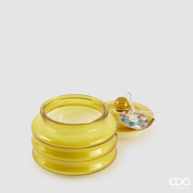edg enzo de gasperi edg enzo de gasperi candela circle con profumo h 95 cm d 95 cm bomboniera vetro amber ean 8059824517869