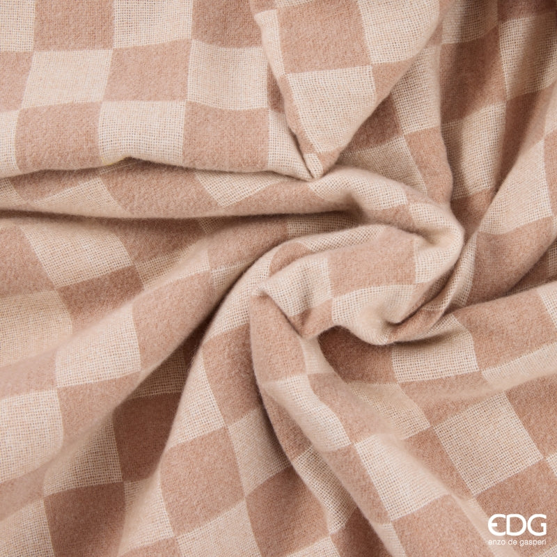 edg enzo de gasperi edg enzo de gasperi coperta a scacchi 152 x 127 cm poliestere bianco rosa ean 8059824624246