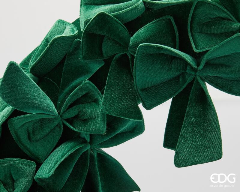 edg enzo de gasperi edg enzo de gasperi decoro corona con fiocchi natale d 75 cm green ean 8059824582096