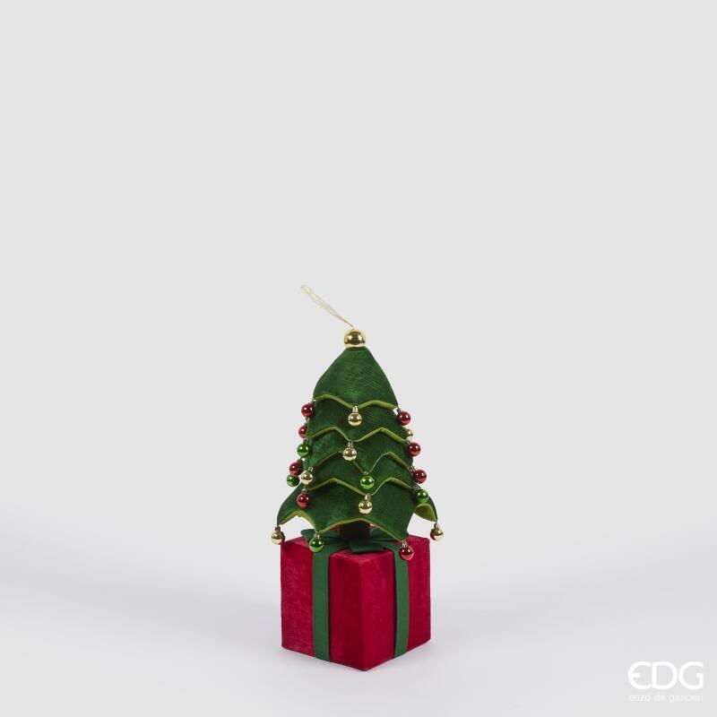 edg enzo de gasperi edg enzo de gasperi decoro pino di natale su pacco da appendere h 90 cm telescopico green ean 8059824521057