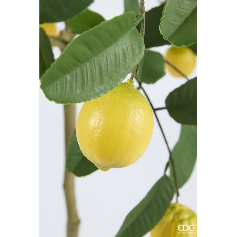 edg enzo de gasperi edg enzo de gasperi limone anti uv x14 con vaso pianta artificiale h 148 cm verde giallo ean 8059824607522