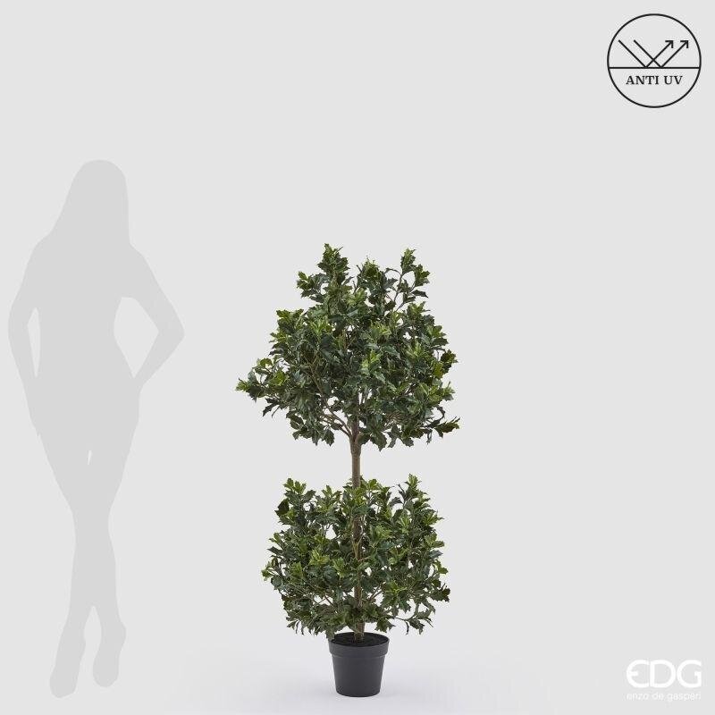 edg enzo de gasperi edg enzo de gasperi pianta artificiale agrifoglio h 140 cm con vaso anti uv verde per interno ed esterno ean 8059824655363