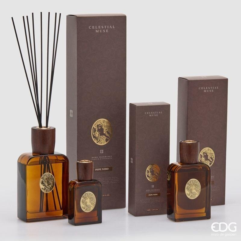 edg enzo de gasperi edg enzo de gasperi profumatore ambiente bottiglia diva 330 ml pepe nero diffusore fragranza design elegante ean 8059824655950
