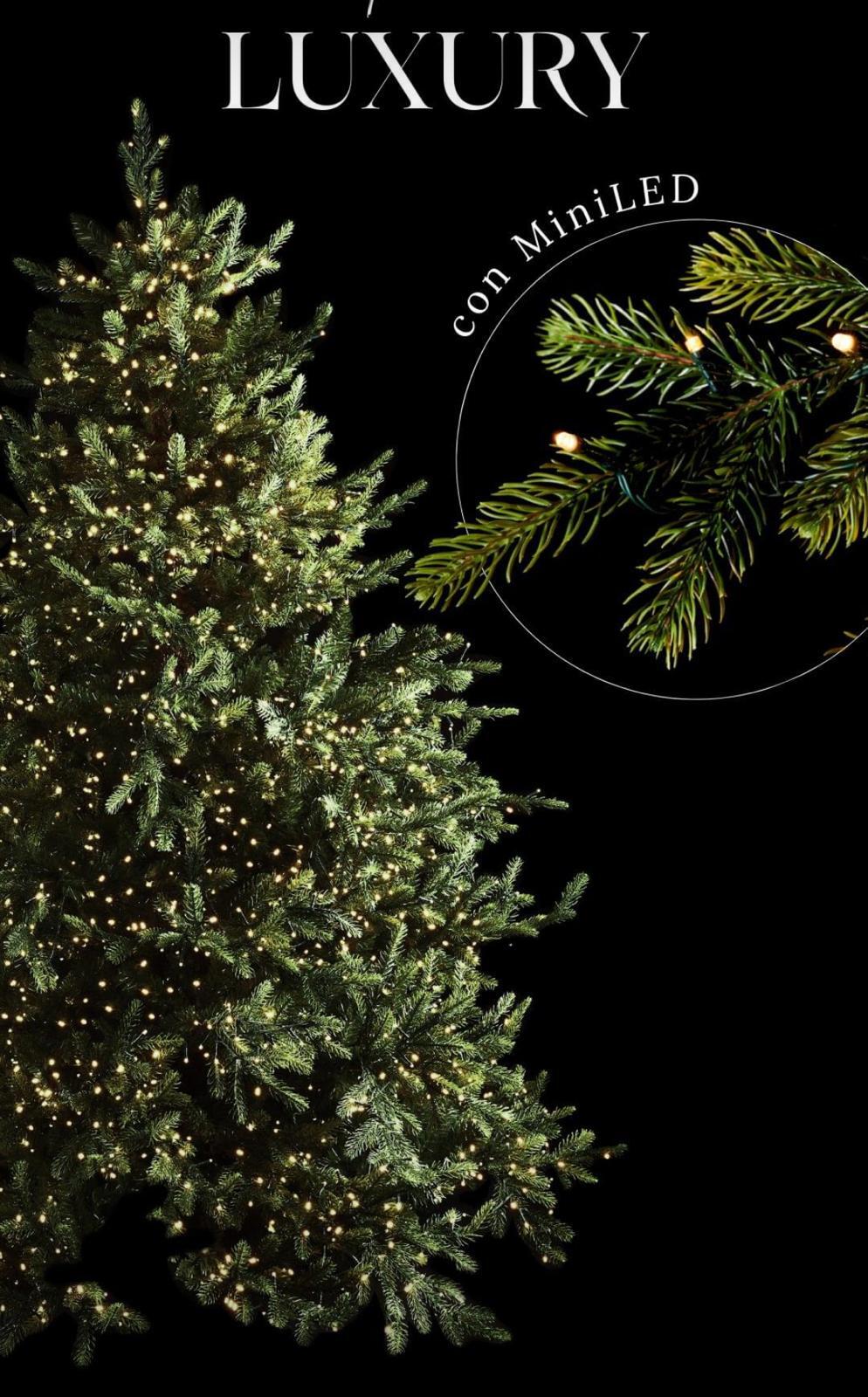 edg enzo de gasperi pino luxury h 270 cm d 163 cm con 6 000 led verde ean 8056372916700