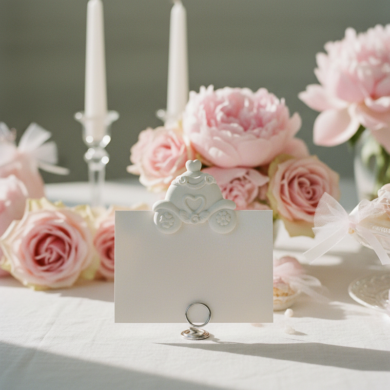Carrozza gesso Etm bianca 3,5cm, conf. 12 pz, opaca e personalizzabile. Ideale per bomboniere battesimo e matrimonio. ean 8055515537543