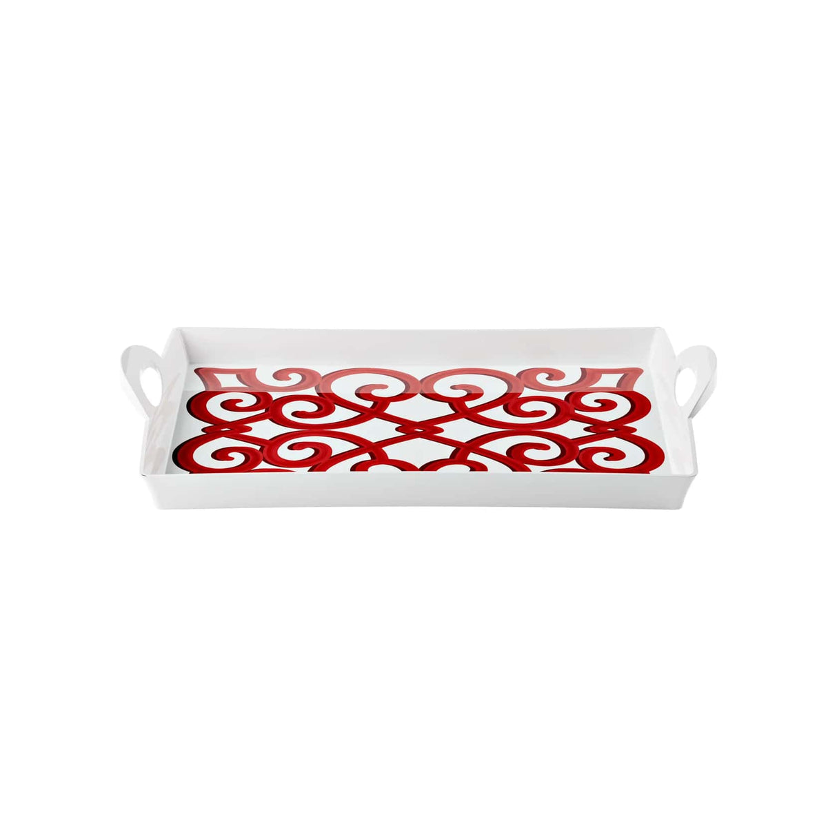 guzzini guzzini vassoio rettangolare natalizio harmonia melamina san con manici 335 x 54 cm table decor bianco rosso ean 8008392412601