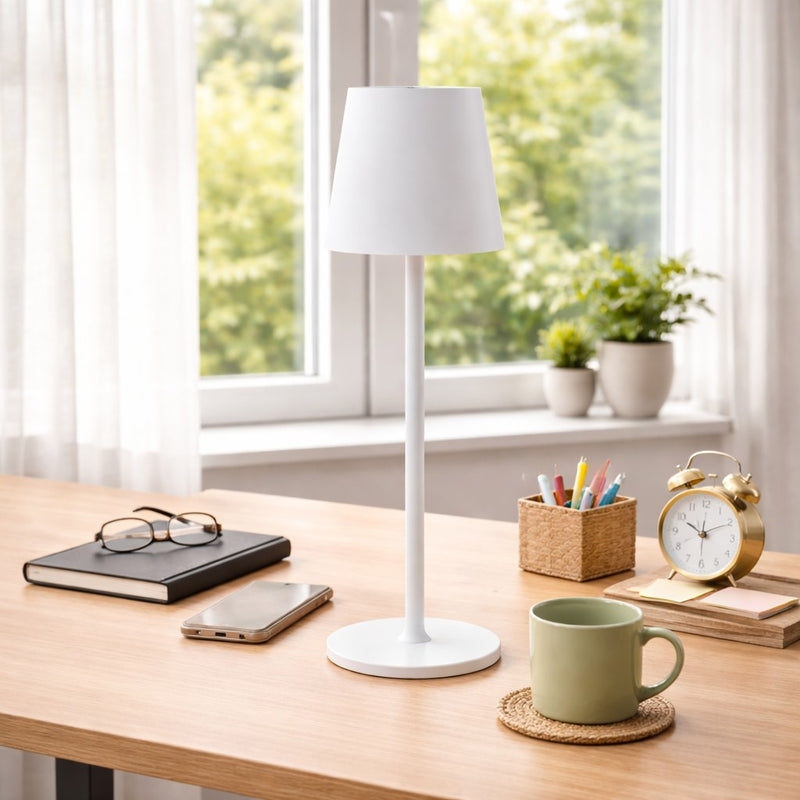 larcolaio larcolaio lampada led touch ricaricabile h 38 cm 10 x 10 cm ip54 round pro bianco ean 8051526263426
