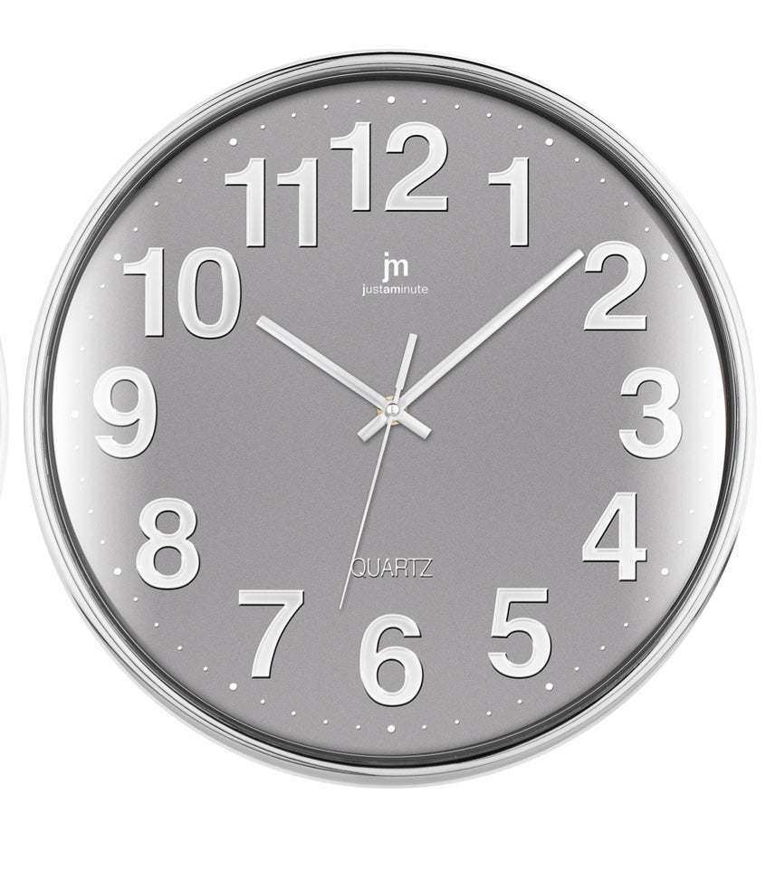 lowell lowell orologio da parete cromato d 35 cm ass bianco grigio o nero 1 pz ean 8008457780515