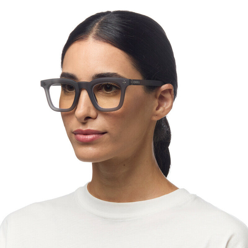 okkia okkia occhiale da lettura mod firenze premontato soft touch translucent smoke diottrie 2 50 ean 8056211374869