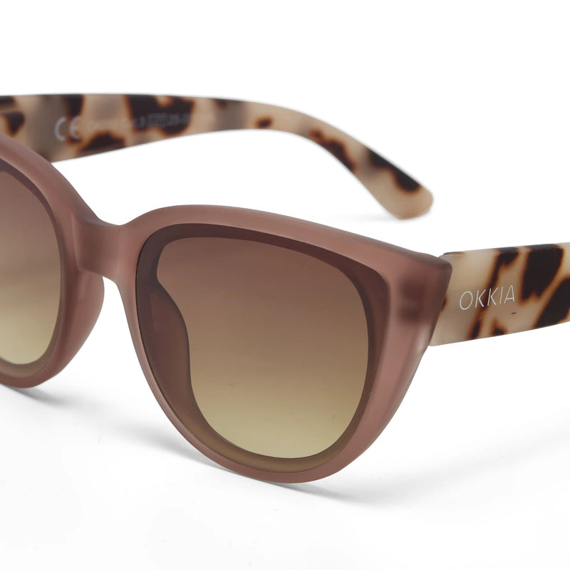 okkia okkia occhiale da sole premontato gatto lite mod silvia traslucent pink clear havana ean 8056211371486