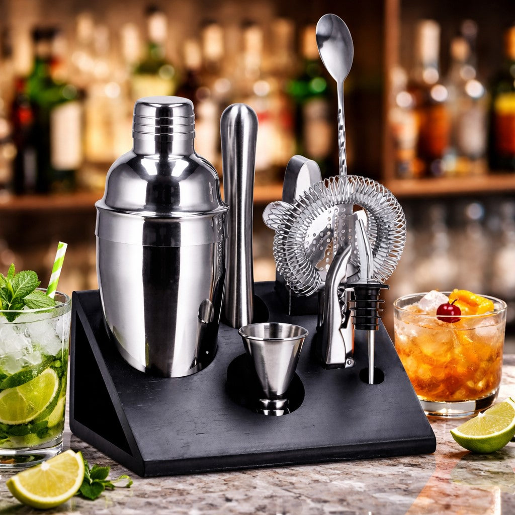 regalo italiano regalo italiano set 8 pz cocktail con supporto bamboo ean 8057586046139