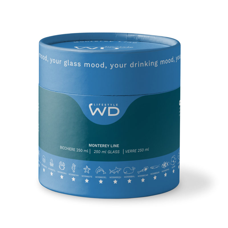 wd lifestyle wd lifestyle bicchiere vetro borosilicato cc 250 ml decoro pesce oro ean 8053300579440