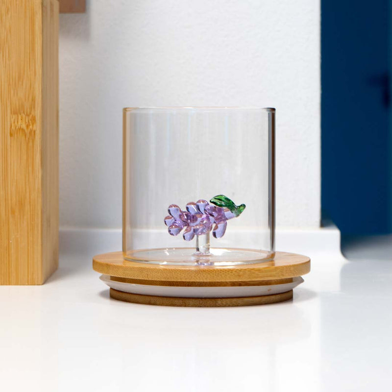 wd lifestyle wd lifestyle bicchiere vetro borosilicato cc 250 ml decoro uva ean 8053300572854