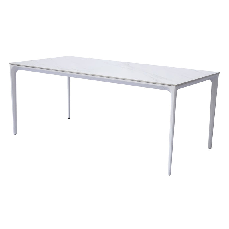 moia greenwood moia greenwood tavolo alghero 180 x 90 cm in alluminio bianco con piano in gres bianco tavolo outdoor design moderno ean 8013054837951