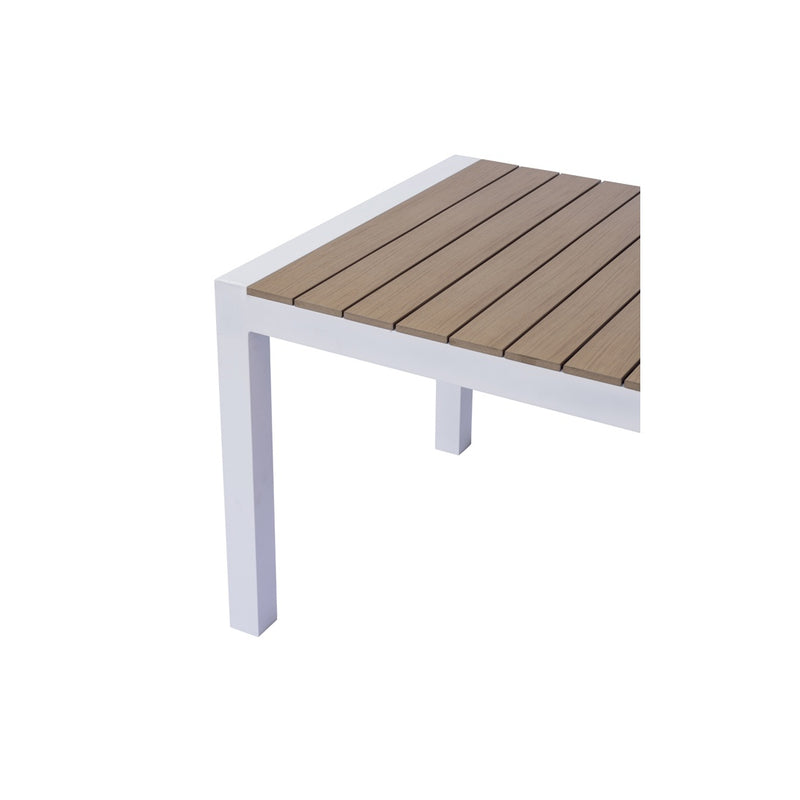 moia greenwood moia greenwood tavolo arenzano allungabile 211 276 x 100 cm in alluminio bianco con piano effetto legno design moderno ean 8013054838033