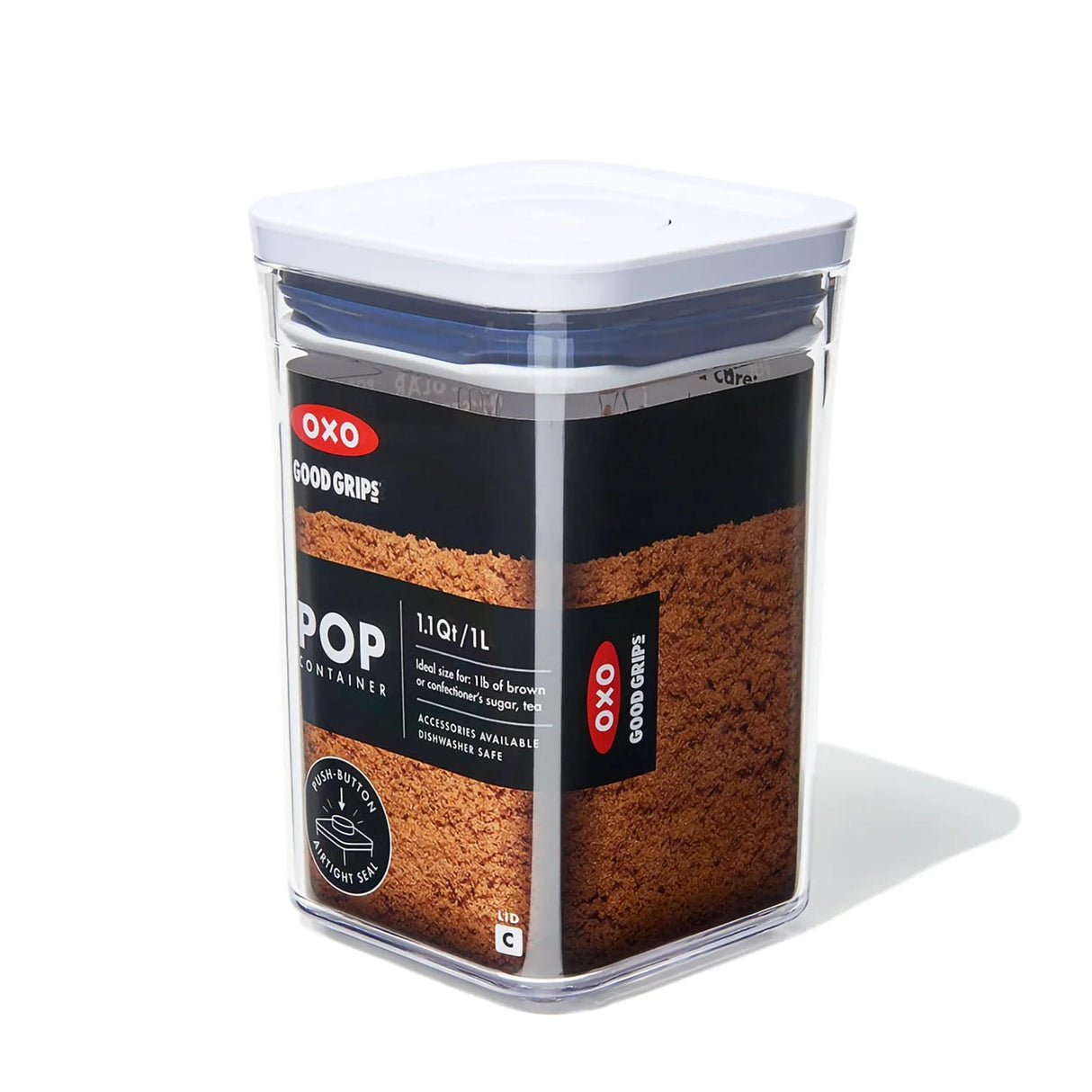 oxo oxo good grips contenitore pop piccolo quadrato basso 1 lt ean 719812684963