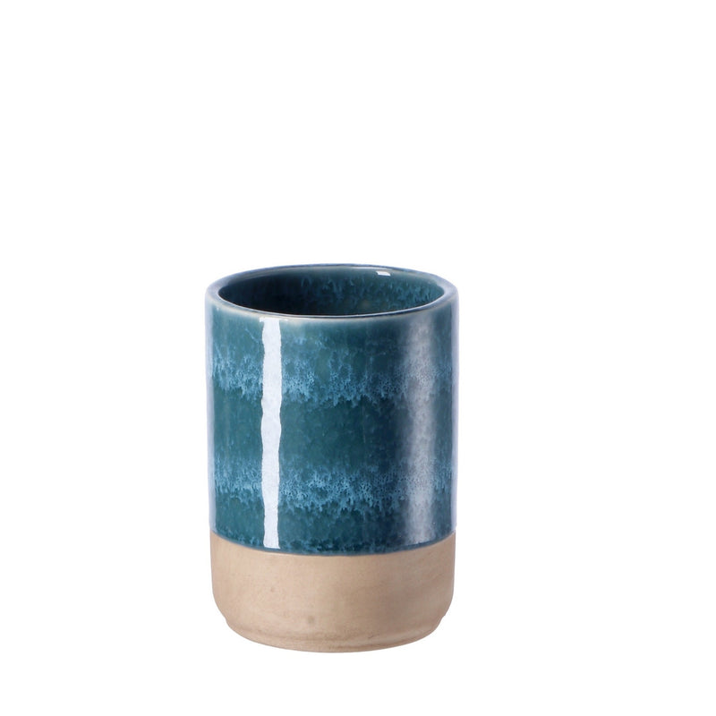 regalo italiano regalo italiano portaspazzolini in ceramica ass d 8 cm h 12 cm bicchiere bagno porta spazzolini moderno 1 pz ean 8057586010017
