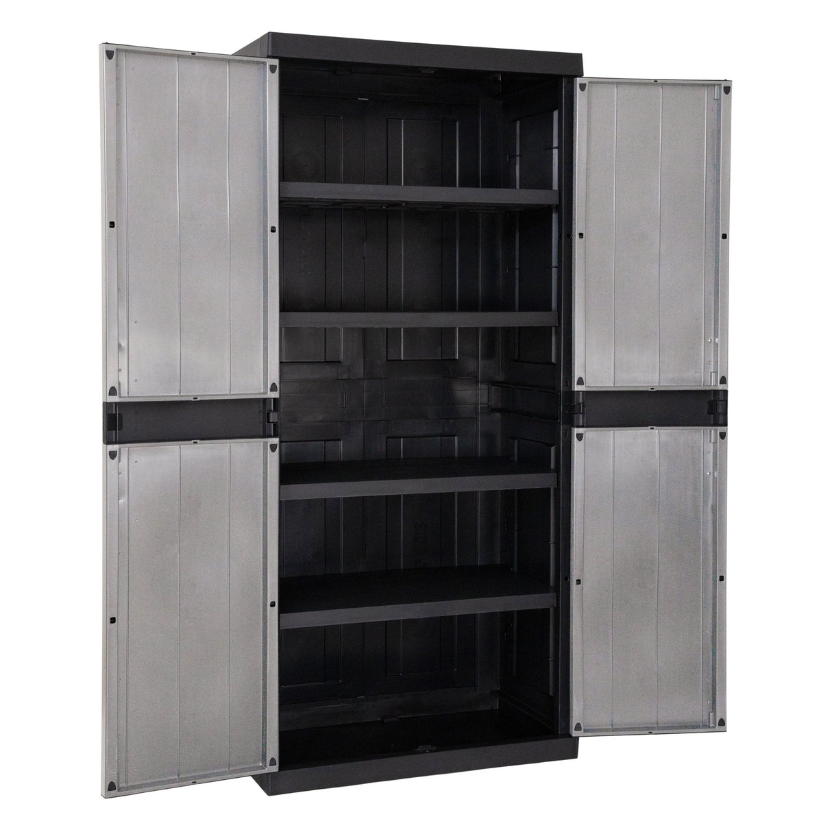 toomax toomax armadio 2 ante garage mega utility cabinet con ripiani mobile porta attrezzi con 4 ripiani regolabili ean 8009371022248