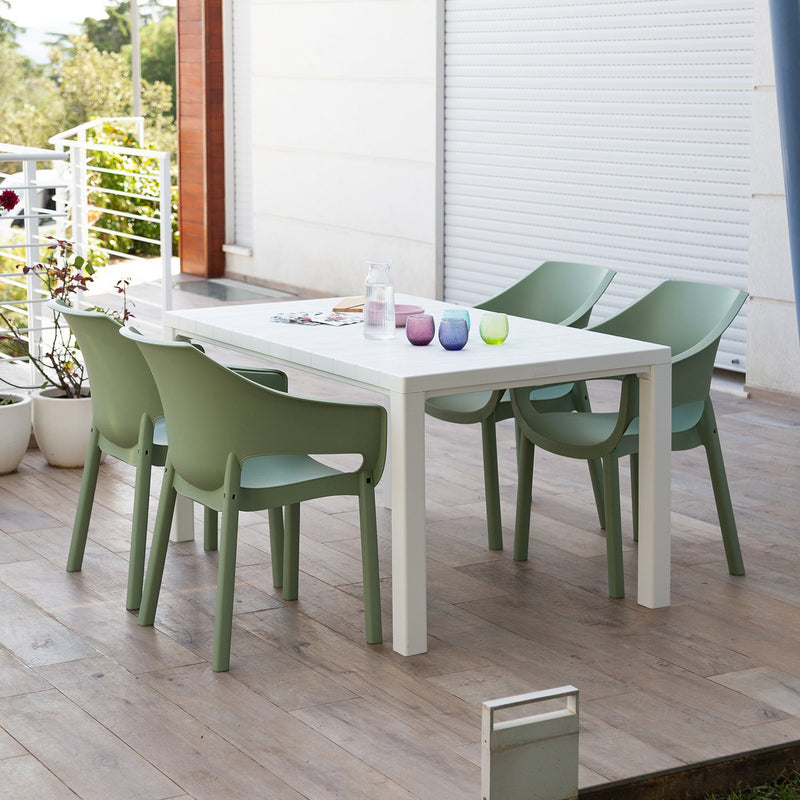 toomax toomax sedia luna verde salvia in plastica da esterno impilabile e resistente ai raggi uv ean 8009371096362