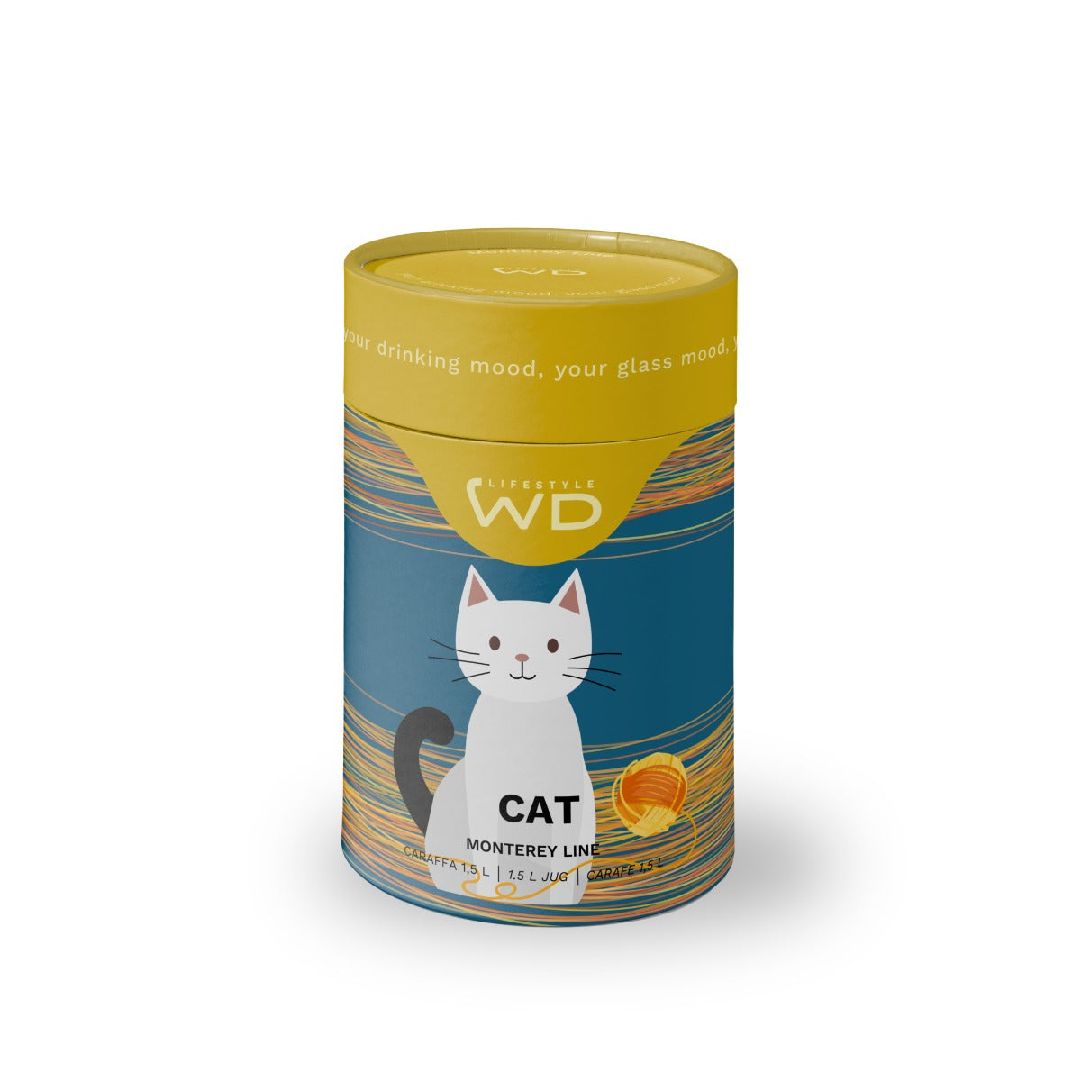 wd lifestyle wd lifestyle caraffa vetro borosilicato cc 15 lt decoro gatto ean 8053300579105