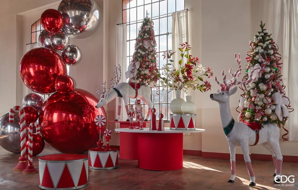 edg enzo de gasperi edg enzo de gasperi decoro soldatino di natale candy h 33 cm poliresina white red ean 8059824389022
