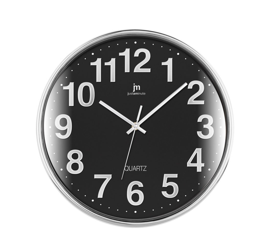 lowell lowell orologio da parete cromato d 35 cm ass bianco grigio o nero 1 pz ean 8008457780515