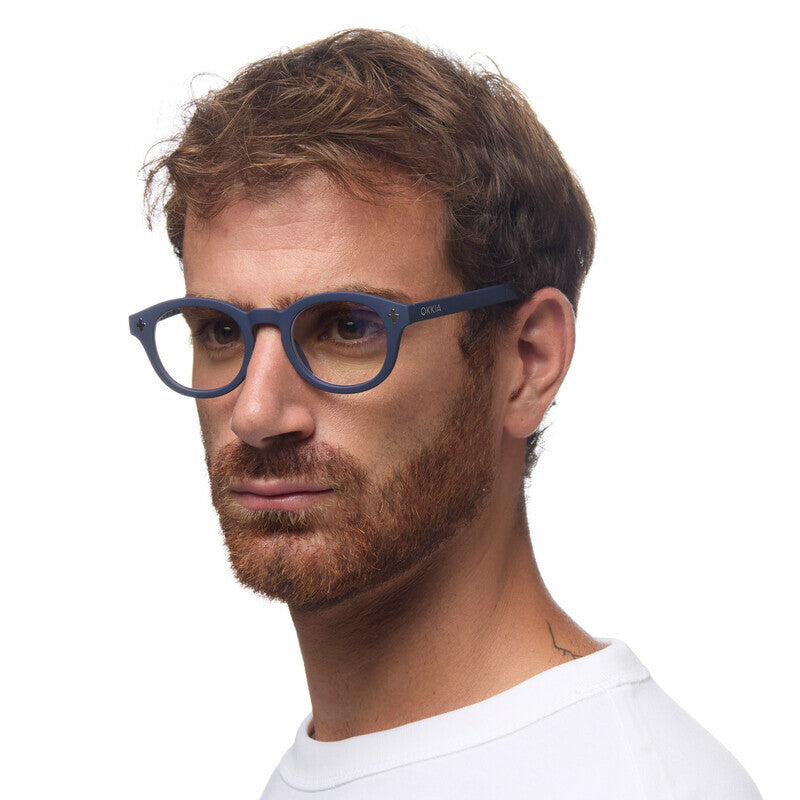 okkia okkia occhiale da lettura mod nashville premontato soft touch spring anti luce blu midnight diottrie 2 50 ean 8056211375118