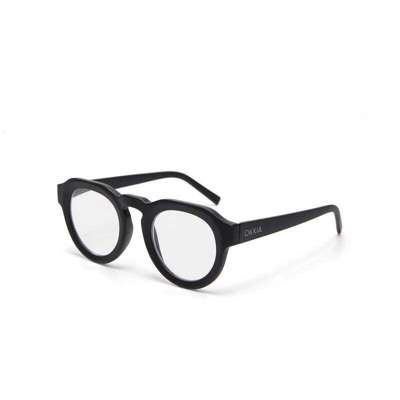 okkia okkia occhiale da lettura mod zeno soft touch anti luce blu nero diottrie 2 00