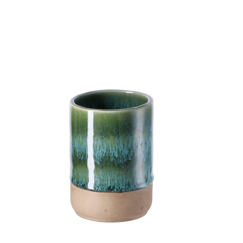 regalo italiano regalo italiano portaspazzolini in ceramica ass d 8 cm h 12 cm bicchiere bagno porta spazzolini moderno 1 pz ean 8057586010017