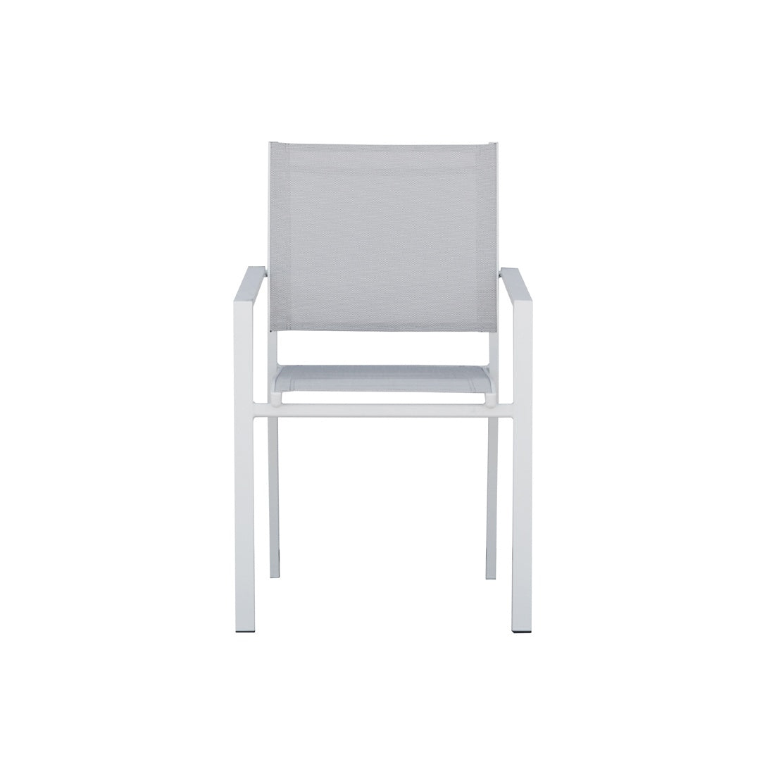 moia greenwood moia greenwood sedia poltrona zara in alluminio bianco e textilene grigio sedia outdoor con braccioli impilabile ean 8013054834929