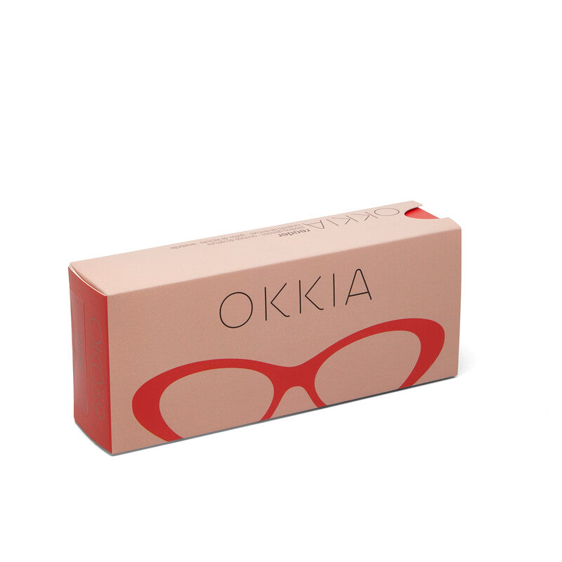 okkia okkia occhiale da lettura mod lina cat eye red diottrie 2 50 ean 8058093548406