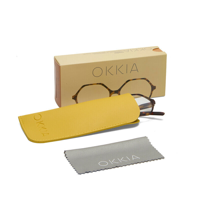 okkia okkia occhiale da lettura mod valencia premontato soft touch spring anti luce blu havana diottrie 1 00 ean 8056211374203