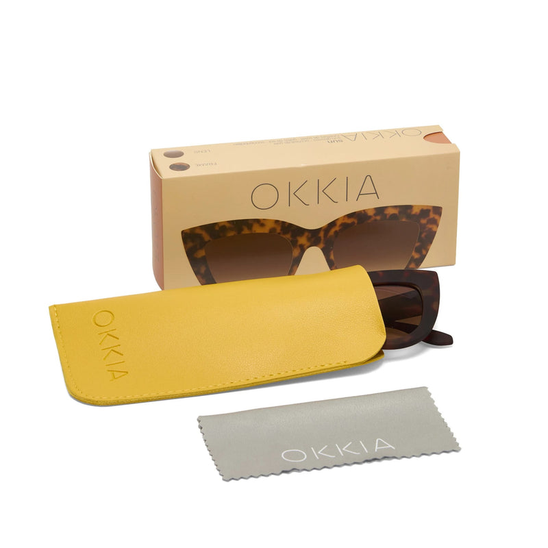 okkia okkia occhiale da sole premontato gatto big frame mod claudia classic havana ean 8056211371448