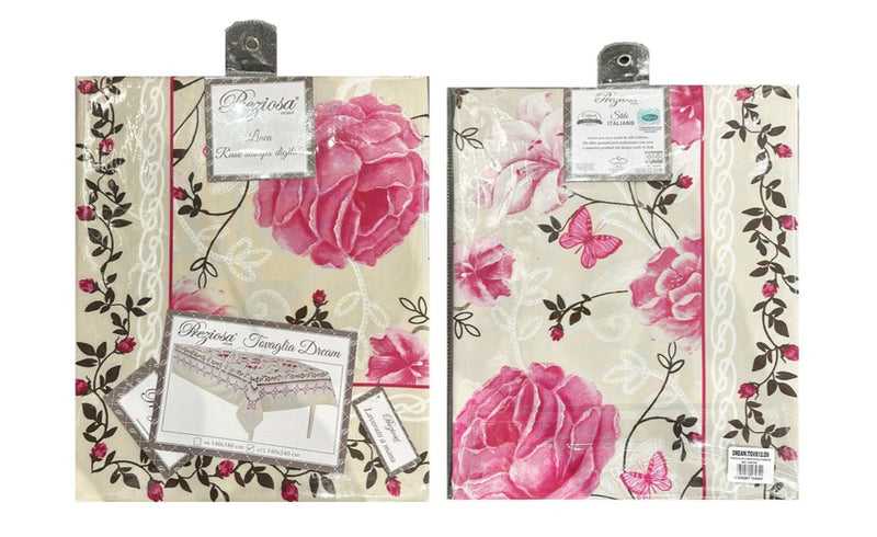 preziosa home preziosa home tovaglia raso 140 x 240 cm con stampa digitale fiori ass poliestere 1 pz ean 8050264164644