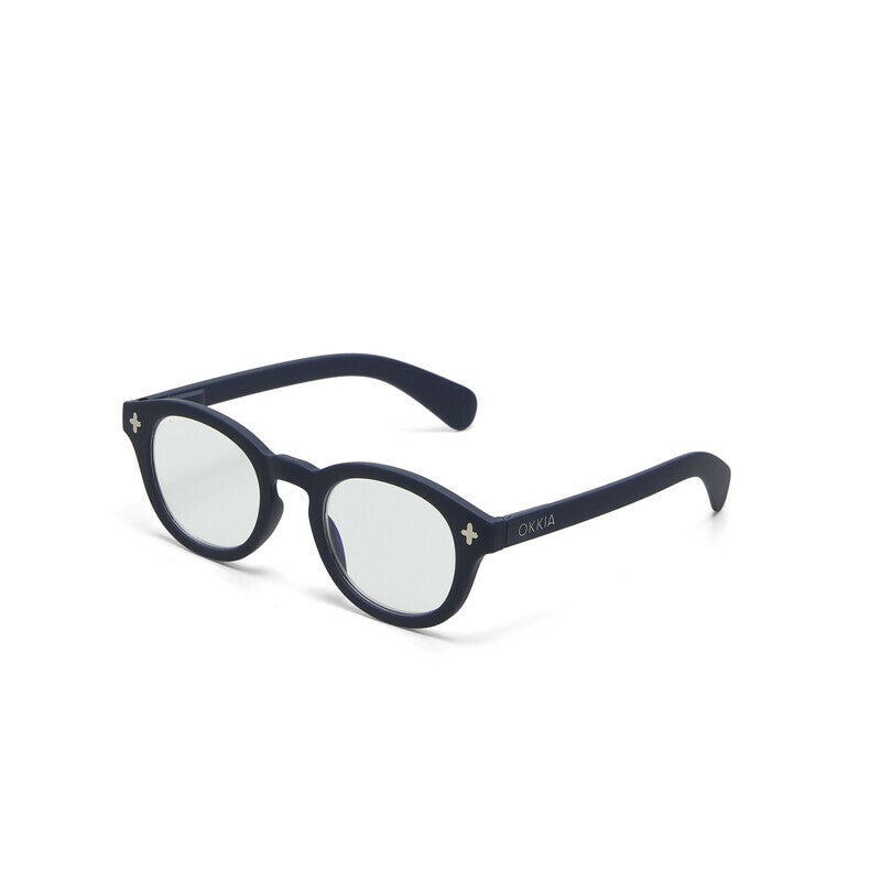 okkia okkia occhiale da lettura mod nashville premontato soft touch spring anti luce blu midnight diottrie 2 50 ean 8056211375118