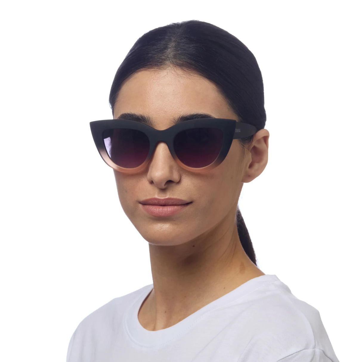 okkia okkia occhiale da sole premontato gatto big frame mod claudia black pink ean 8056211371431