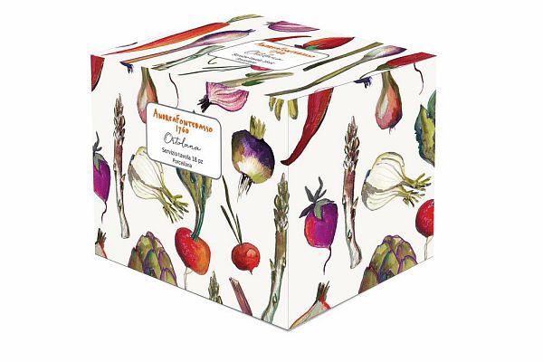 tognana tognana servizio tavola atollo ortolana 18 pz porcellana multicolor ean 8056444355628