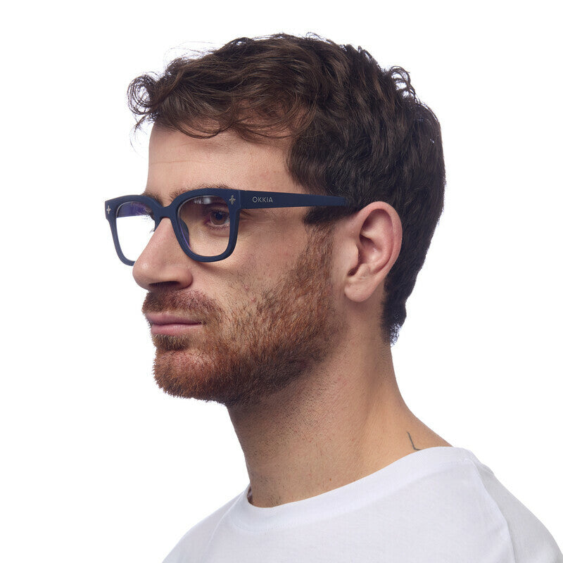 okkia okkia occhiale da lettura mod giovanni premontato soft touch spring anti luce blu magframe midnight diottrie 1 00 ean 8056211370717