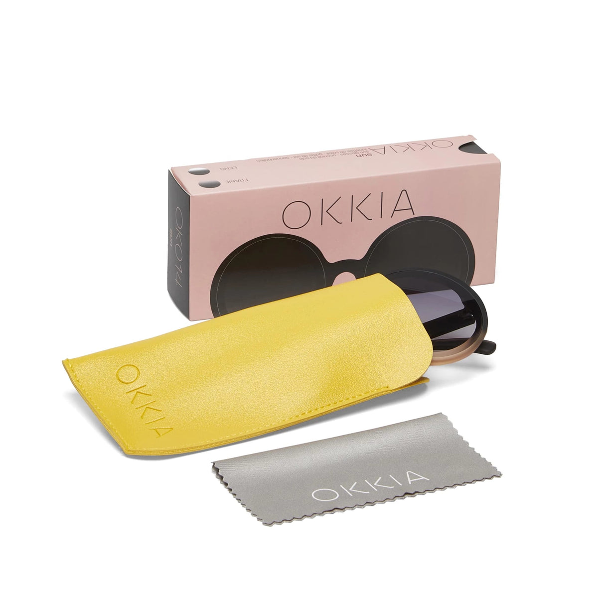 okkia okkia occhiale da sole premontato mod monica round black in pink ean 8055773196445