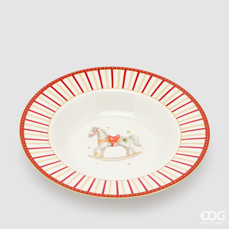 edg enzo de gasperi edg enzo de gasperi servizio piatti natale xmas 24 pz in ceramica rosso verde piano fondo dessert e ciotole ean 8059824668127
