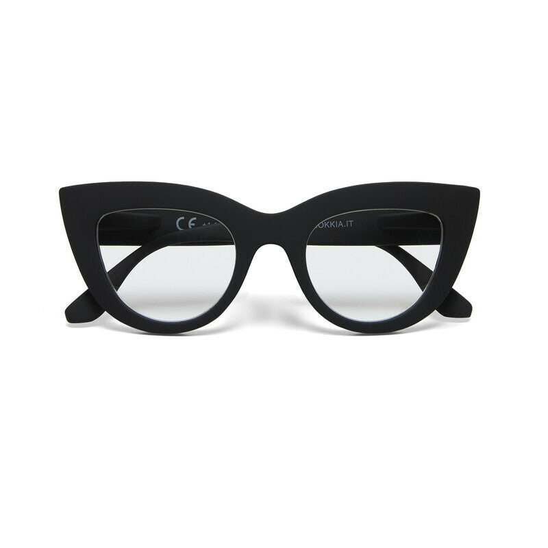 okkia okkia occhiale da lettura mod claudia premontato gatto soft touch spring nero diottrie 1 00 ean 8055773192911