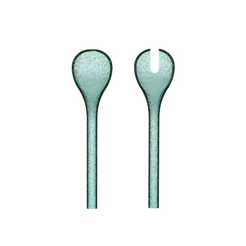 Zani Serafino Juego de Ensalada Salad Server Memento Synth Azul Avio